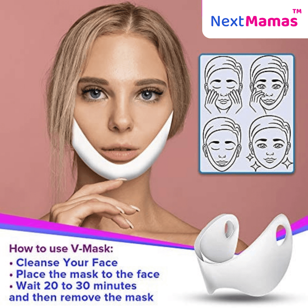 V Shaped Slimming Face Mask Double Chin Reducer | V line Lifting Mask Face Slimming. - NextMamas