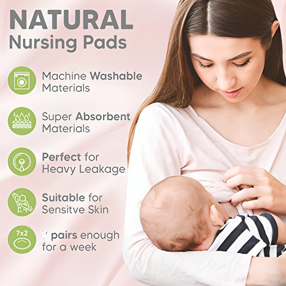 Bamboo Nursing Breast Pads, Washable & Reusable Nursing Pads For  Breastfeeding Leak Protection - Temu France