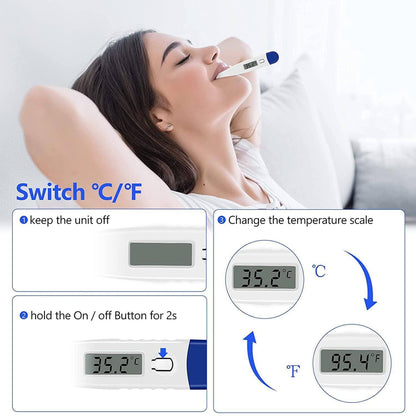 Digital Body Thermometer | For Oral, Armpit Or Rectal Temperature Readings - NextMamas
