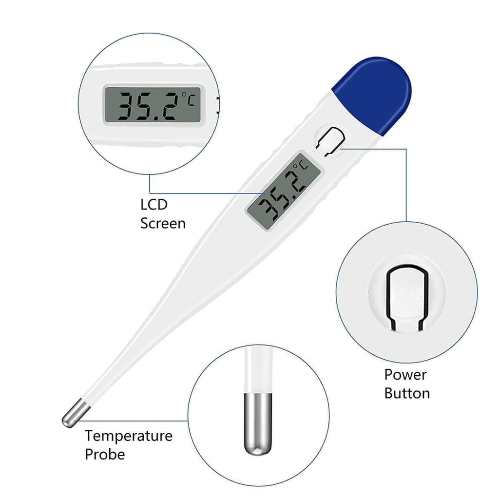 Digital Body Thermometer | For Oral, Armpit Or Rectal Temperature Readings - NextMamas