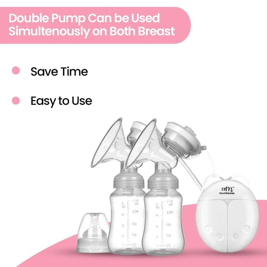 Double Electric Breast Pump With Pacifier Set & Automatic Massage Postpartum. - NextMamas