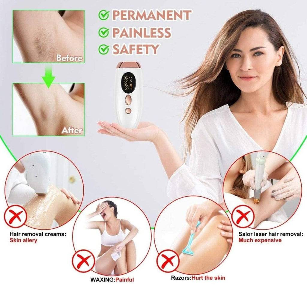 IPL Laser Hair Removal Device | Permanent Hair Remover On Face, Legs, Arms, Armpits, Whole Body | Use at Home - NextMamas