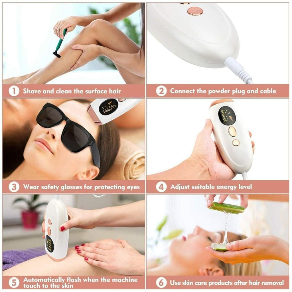 IPL Laser Hair Removal Device | Permanent Hair Remover On Face, Legs, Arms, Armpits, Whole Body | Use at Home - NextMamas