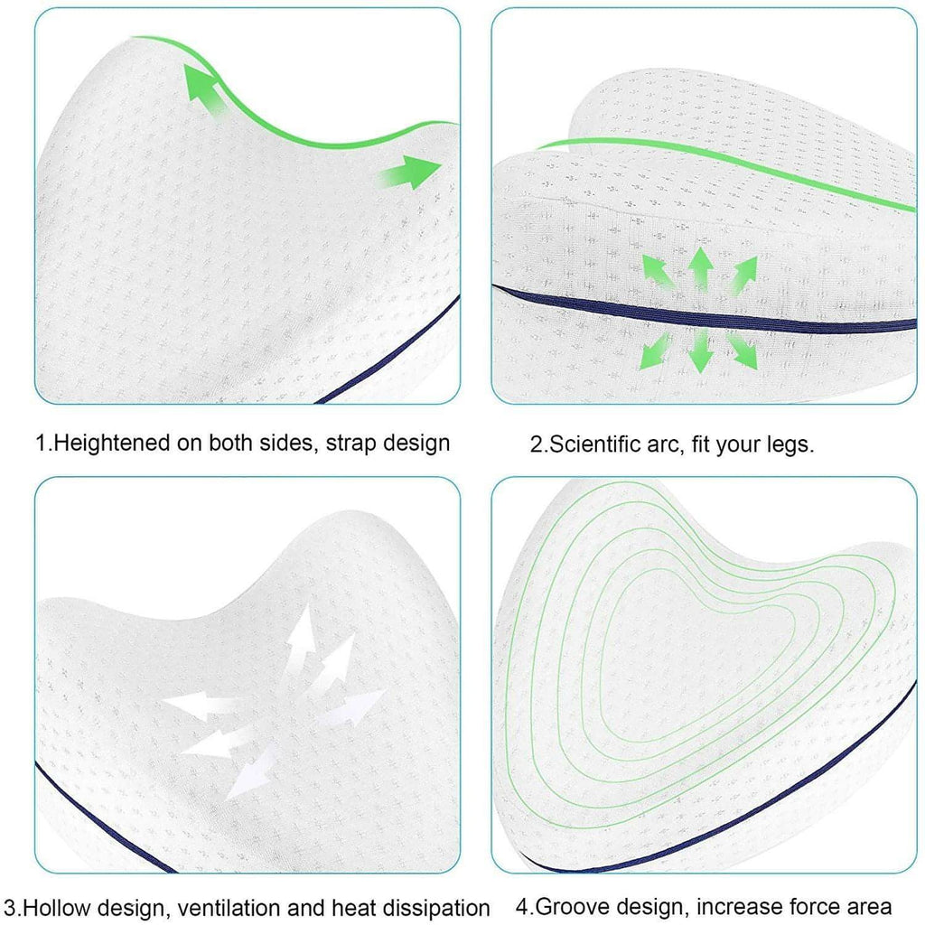 Knee & Leg Pillows Foam Support Pillow for Sleeping for Back Pain | Relieves Leg & Back Pain, Best for Pregnancy Sleep - NextMamas