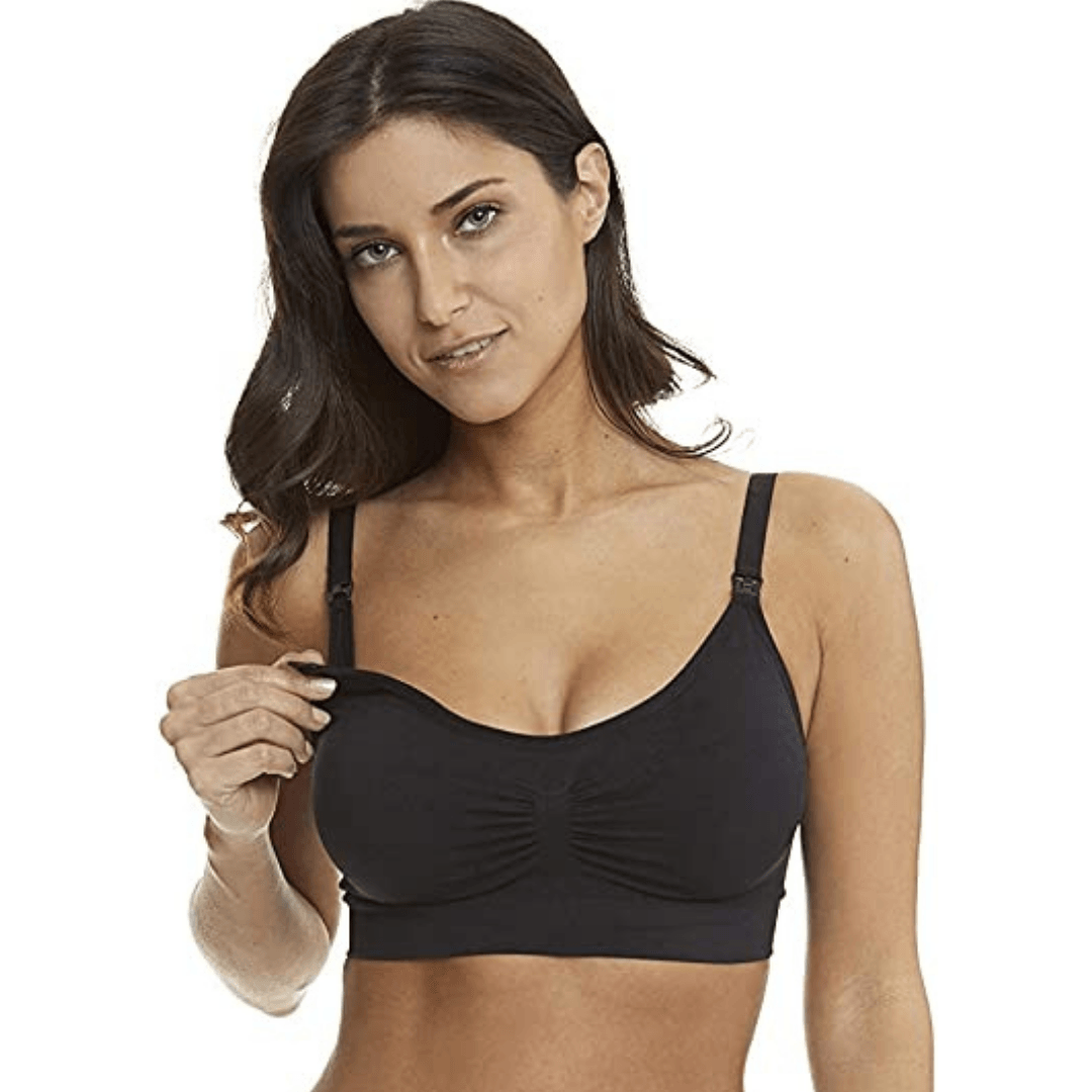 Padded Breastfeeding Seamless Clip Down Deep V Neck Push Up