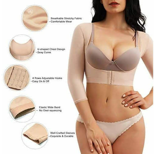 Women Upper Body, Breast & Arm Shaper  | Shapewear Compression Sleeves. - NextMamas