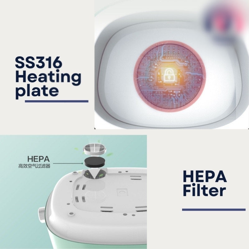 Baby Sterilizer Warm Milk With Drying | 3 in 1 Intelligent Automatic Thermostat Bottle Heater. - NextMamas